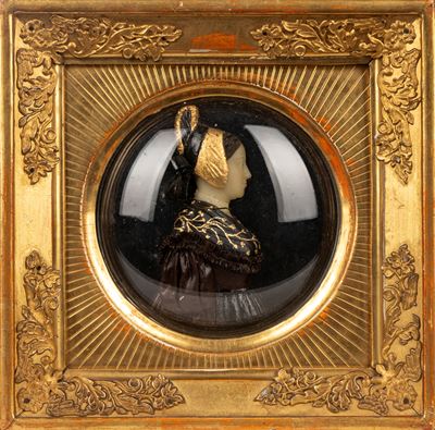 Ceroplastica con Profilo di Donna, Secolo XIX