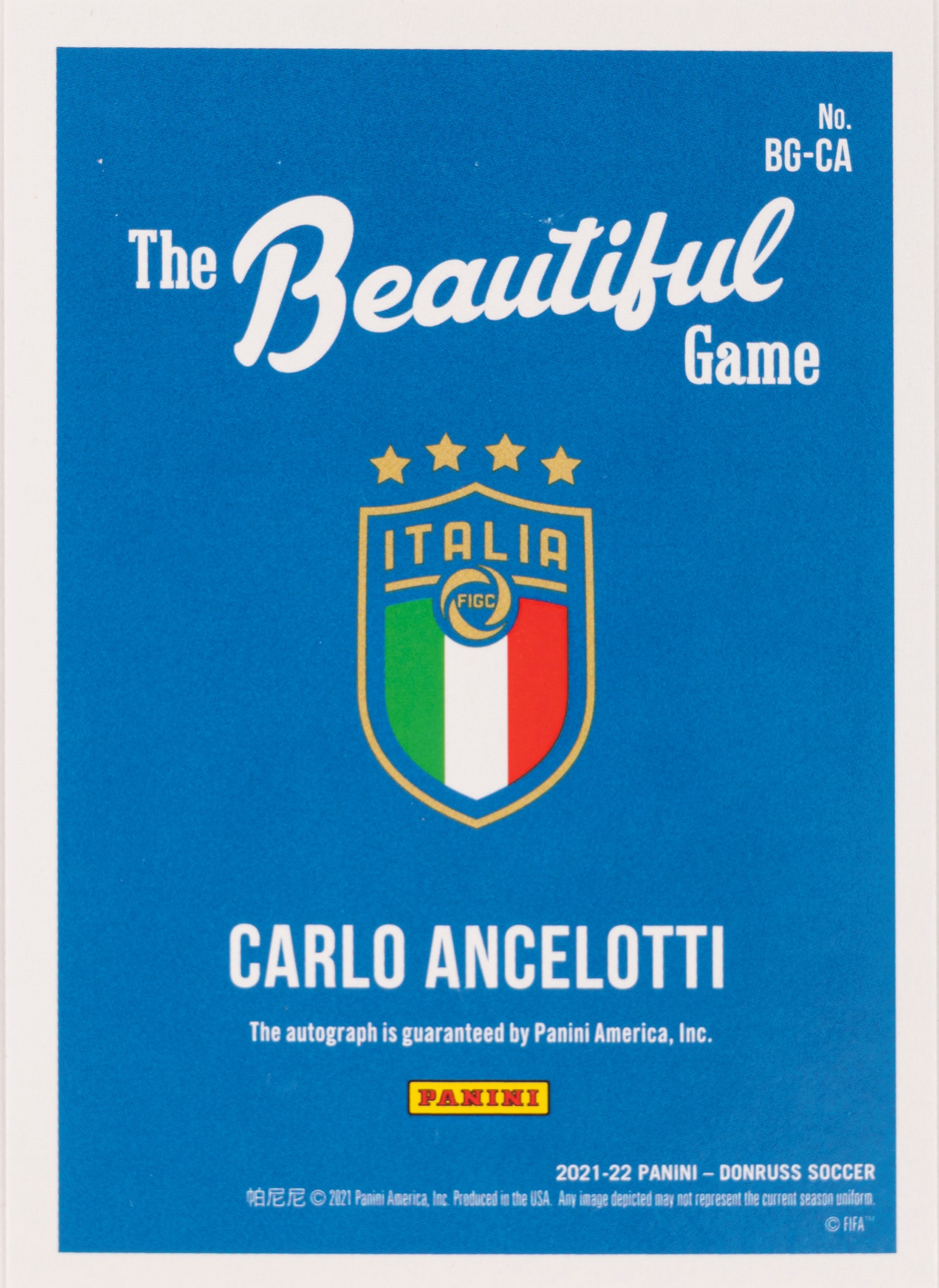 Carlo Ancelotti – Card autografata - Italia – Panini Donruss – The  Beautiful game | Pop Culture / Memorabilia & Cards | Finarte, casa d'aste