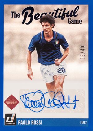 Paolo Rossi – Card autografata - Italia – Panini Donruss – The Beautiful game