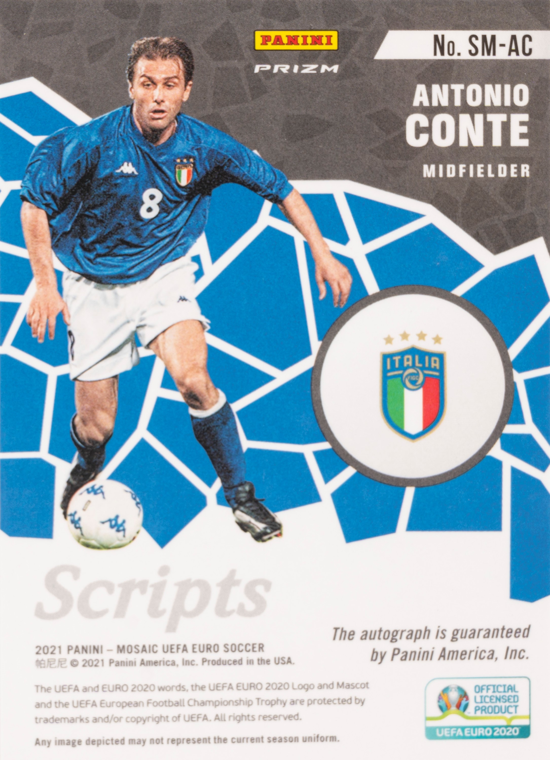 Antonio Conte – Card autografata - Italia – Panini - Mosaic