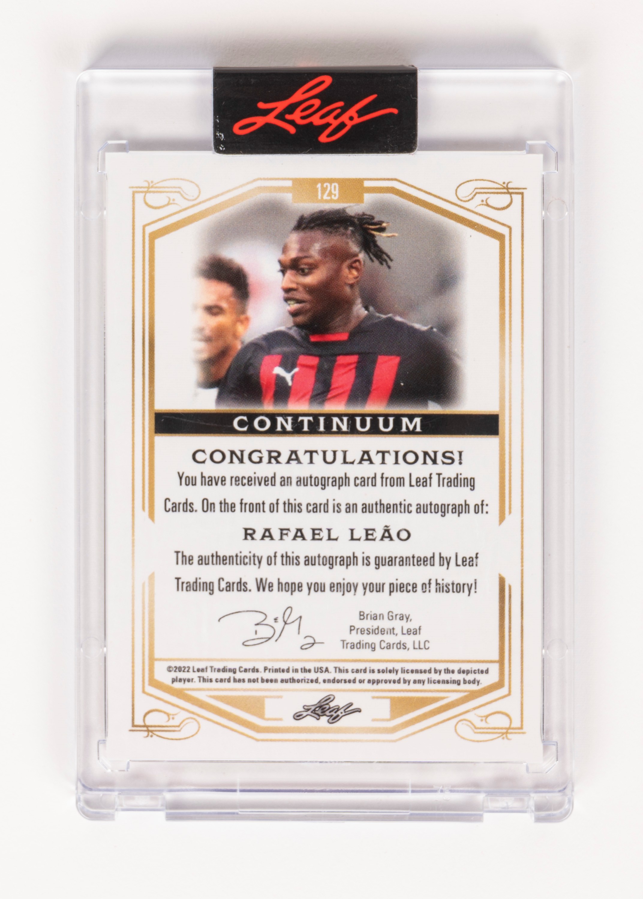 Rafael Leão - Card autografata - Milan– Leaf