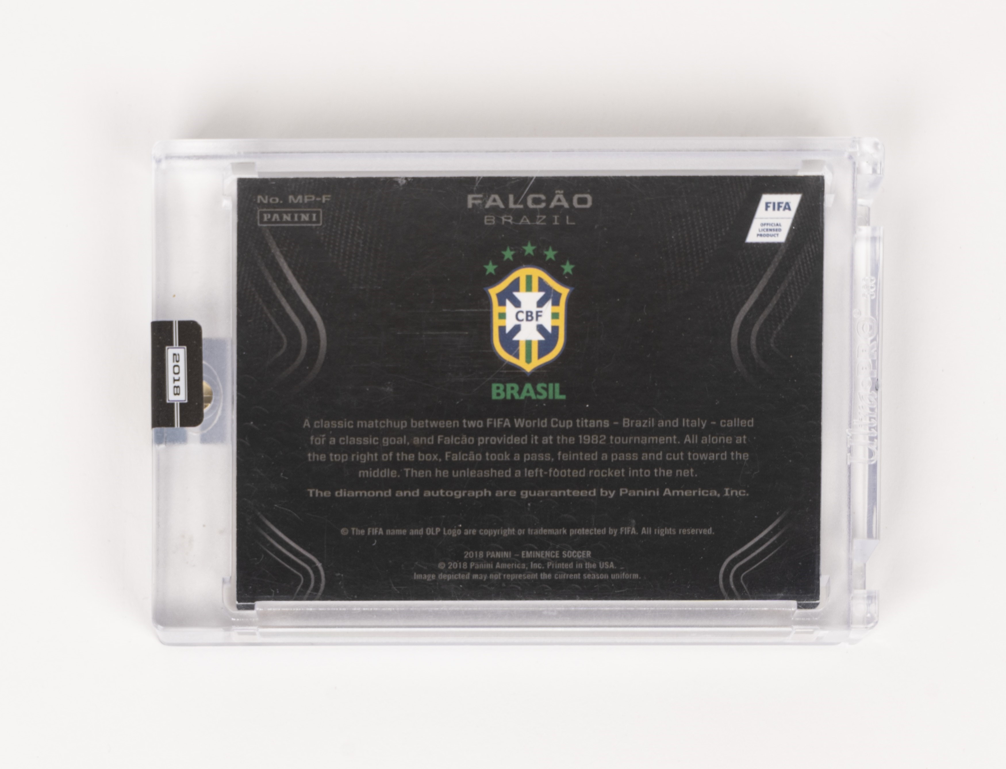 Paulo Roberto Falcão – Card autografata – Brasile – Panini – Con diamante