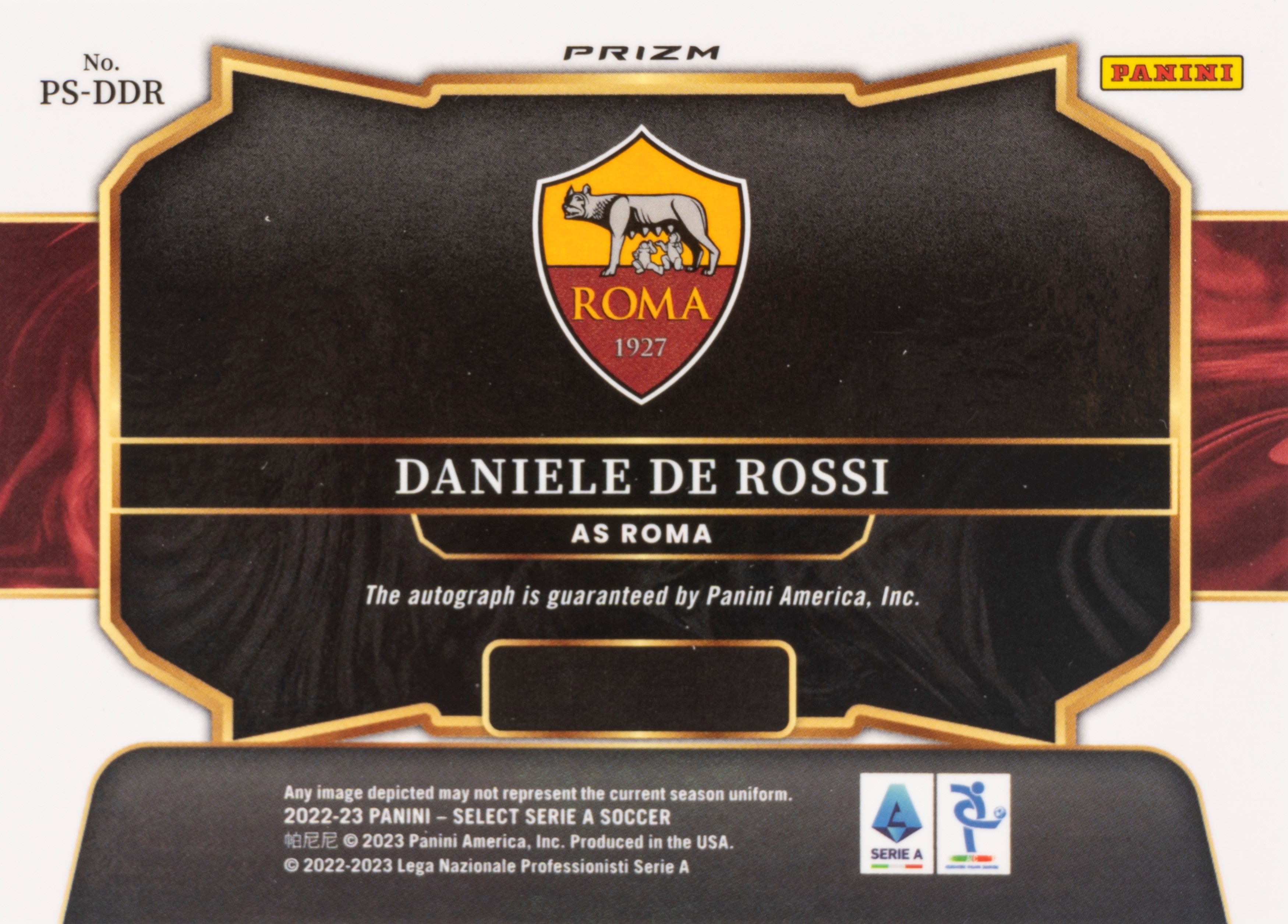 Daniele De Rossi – Card autografata – Roma - Panini