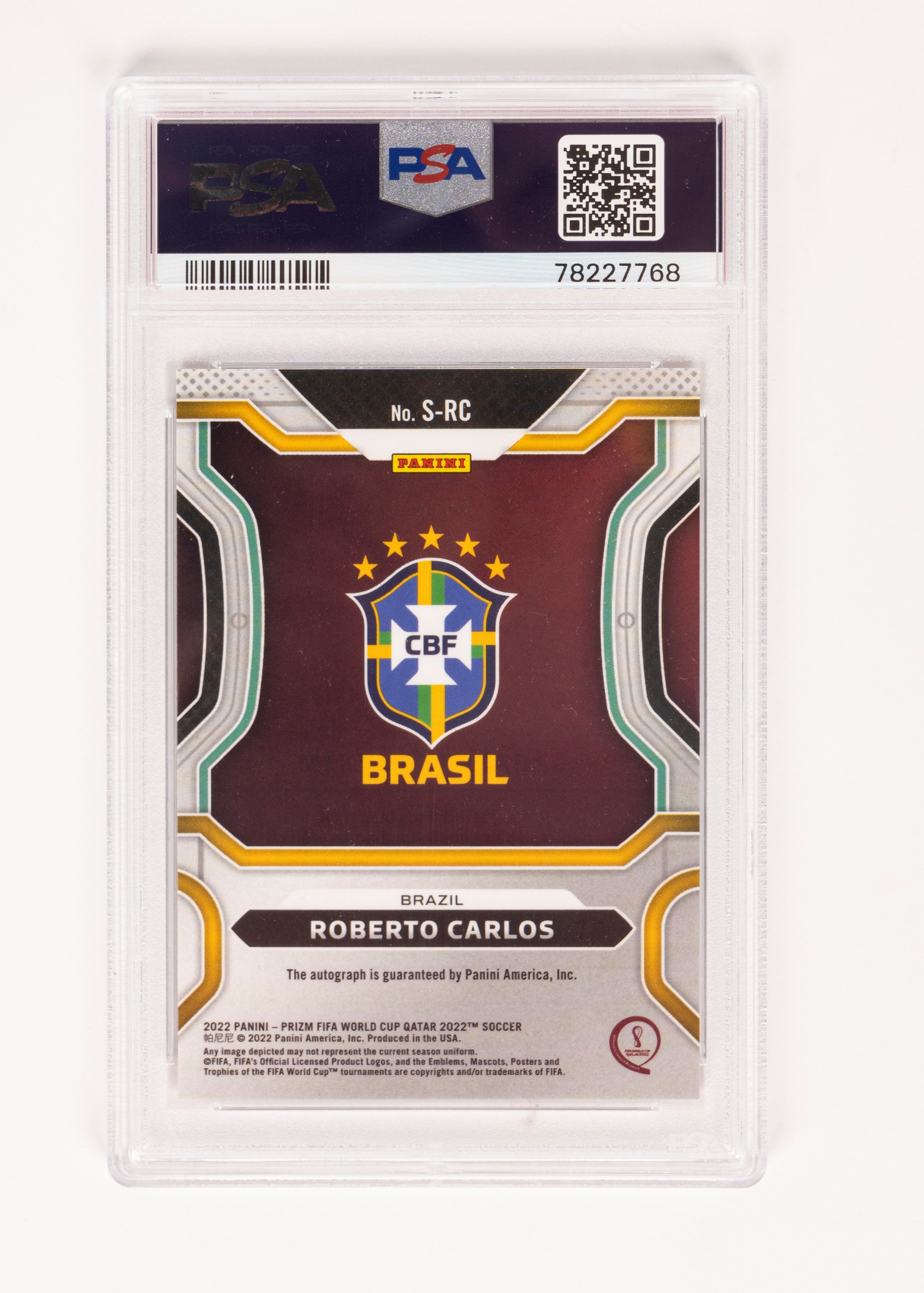 Roberto Carlos – Card autografata – Brasile - Cert. PSA/DNA