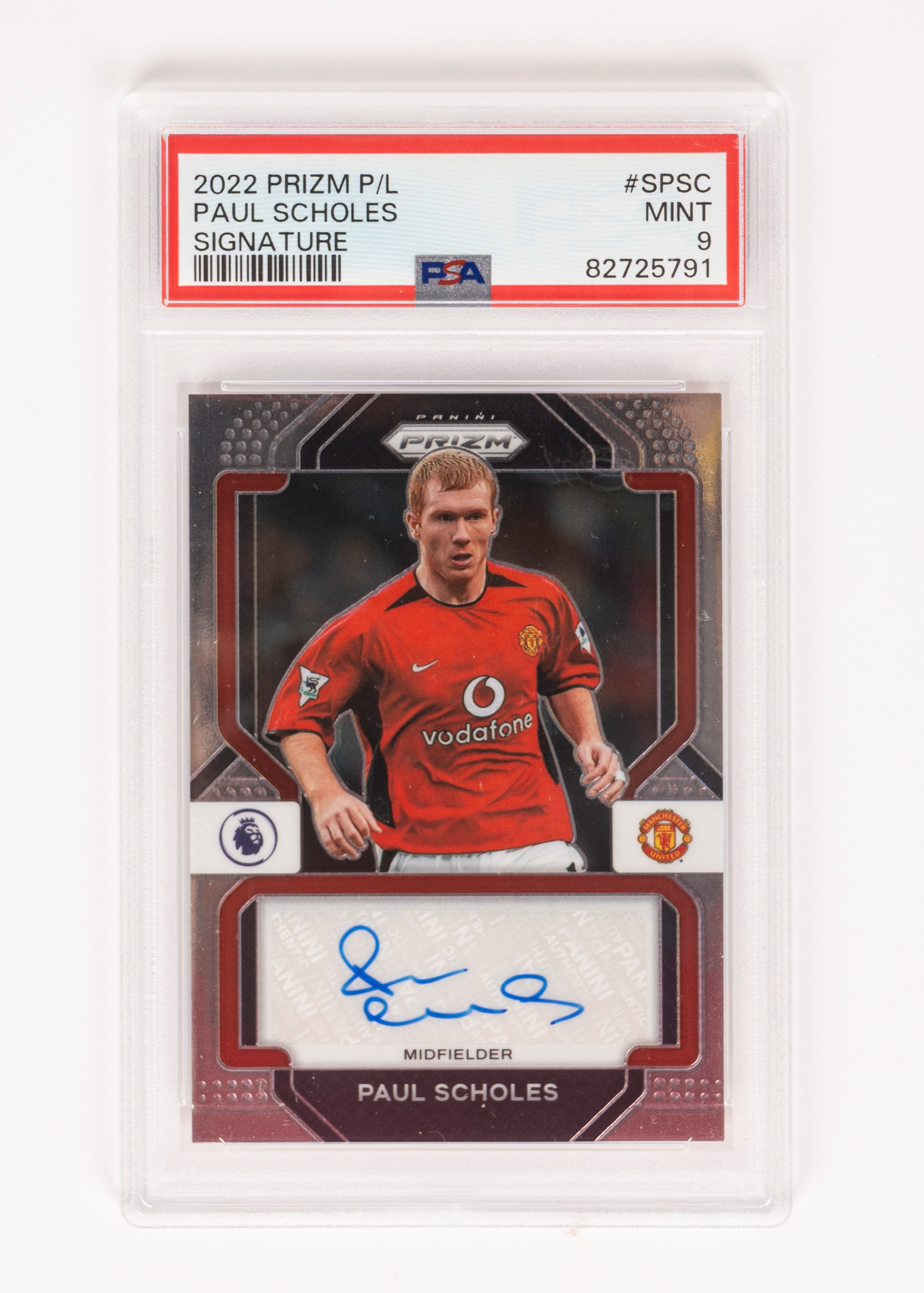 Paul Scholes – Card autografata – Manchester United - Cert. PSA 