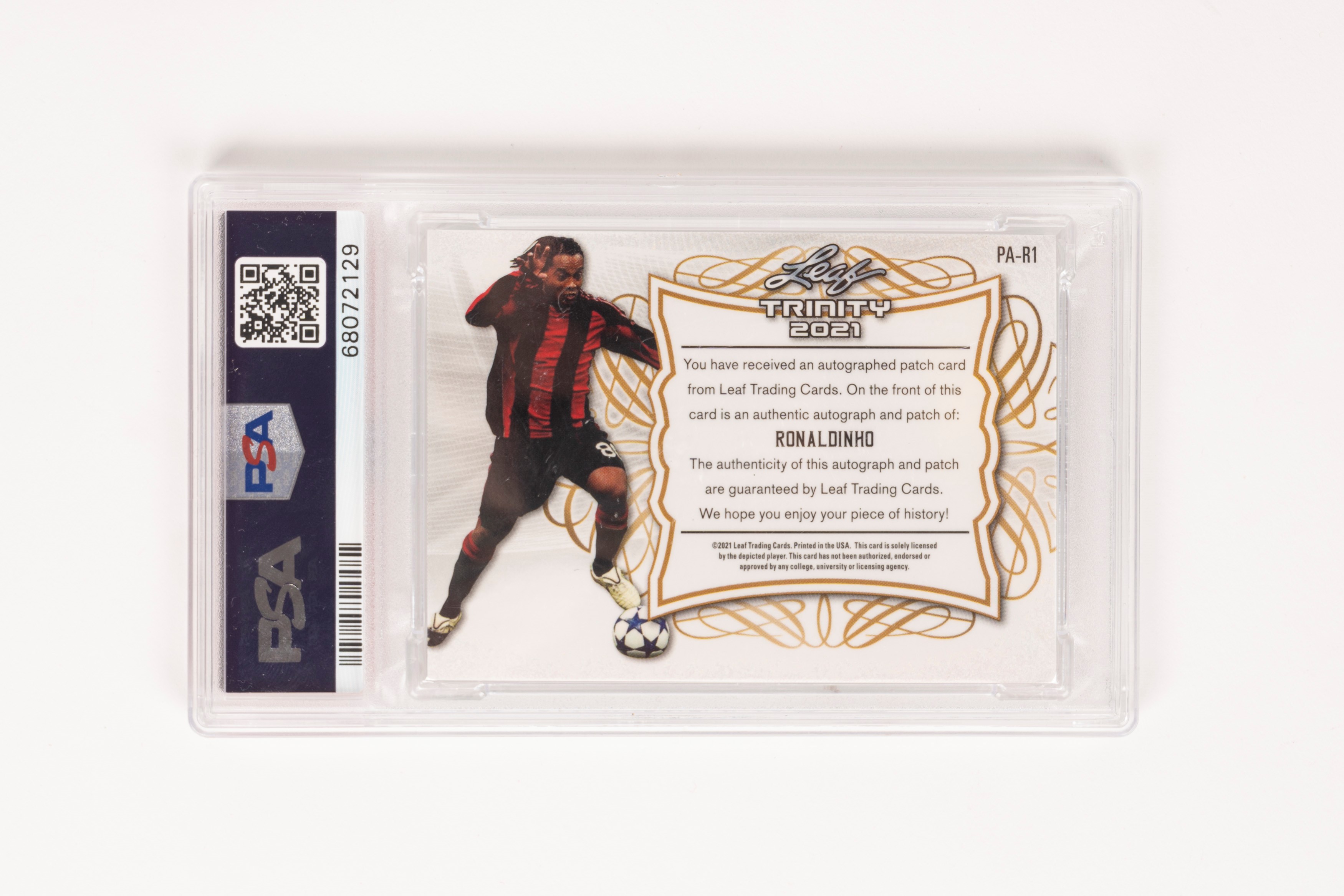 Ronaldinho – Card autografata – Milan – Leaf - Cert. PSA