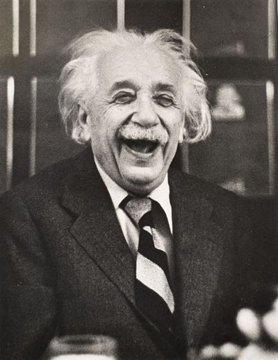 Albert Einstein at Princeton luncheon, Stampa alla gelatina ai sali d'argento, 1953