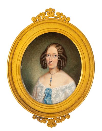 Miniatura Raffigurante Ritratto di Dama, Circa 1820