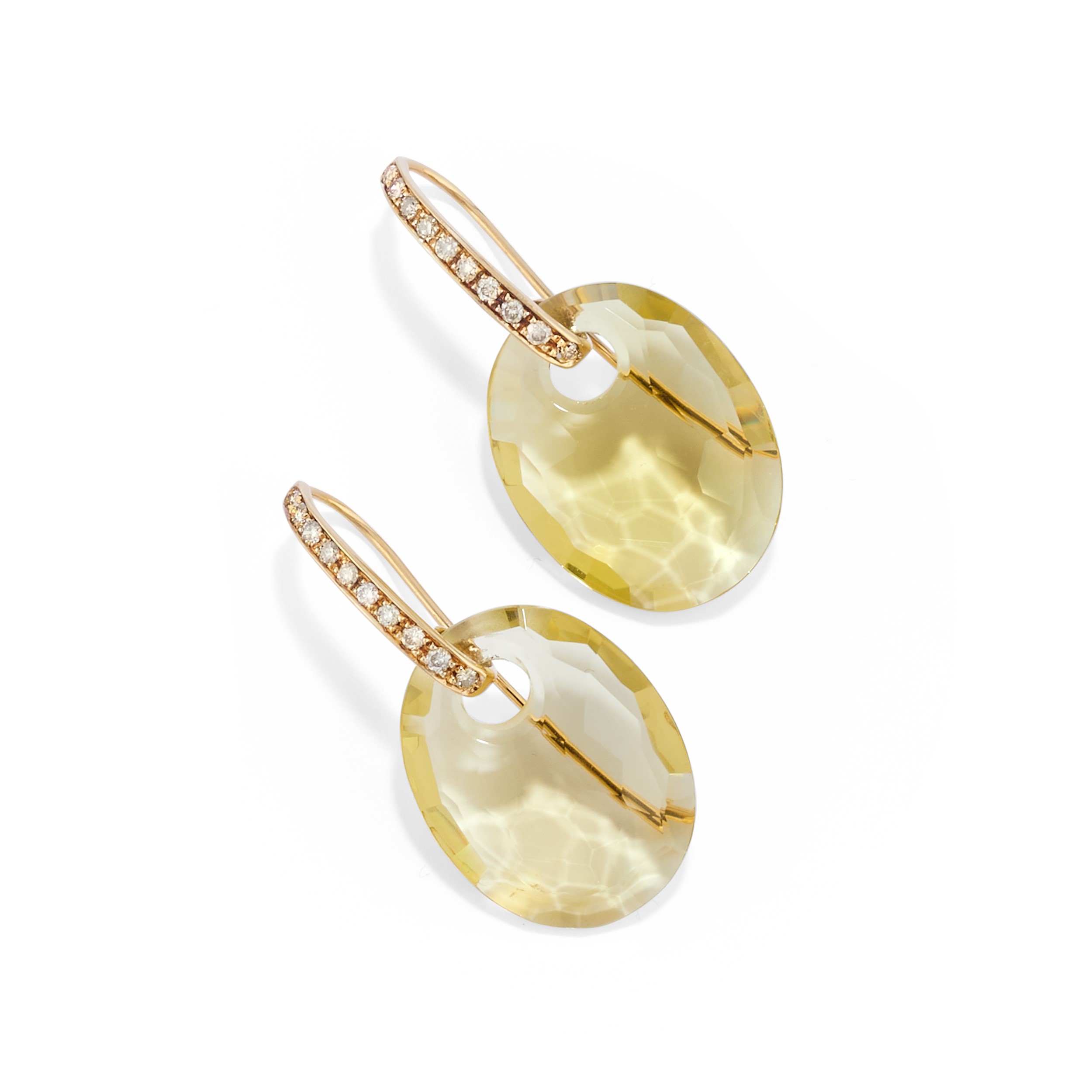 Collana e orecchini con quarzo lemon