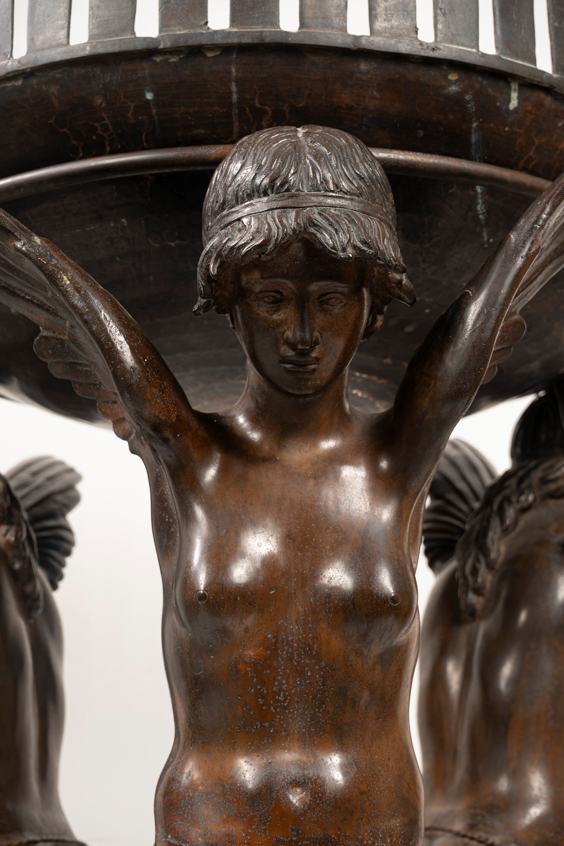 Grande Braciere a Tripode in Bronzo, Napoli Secolo XX