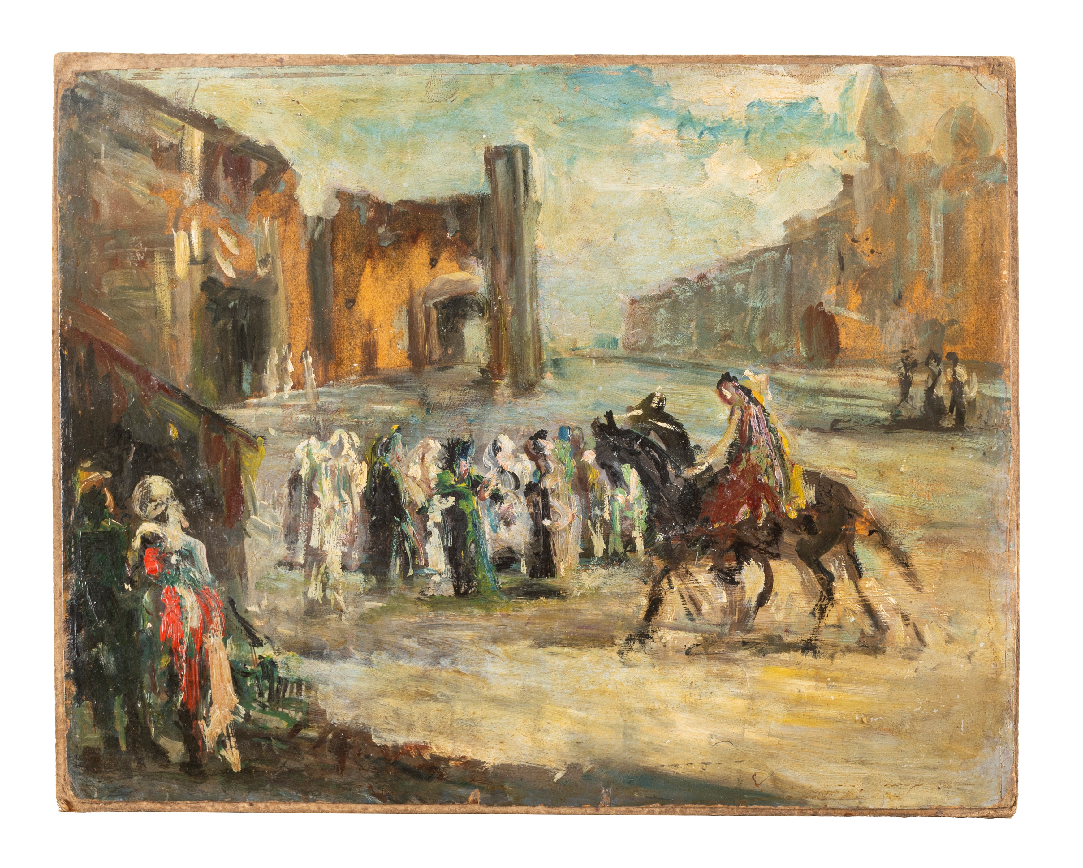 Lotto di tre dipinti, prima metà del secolo XX