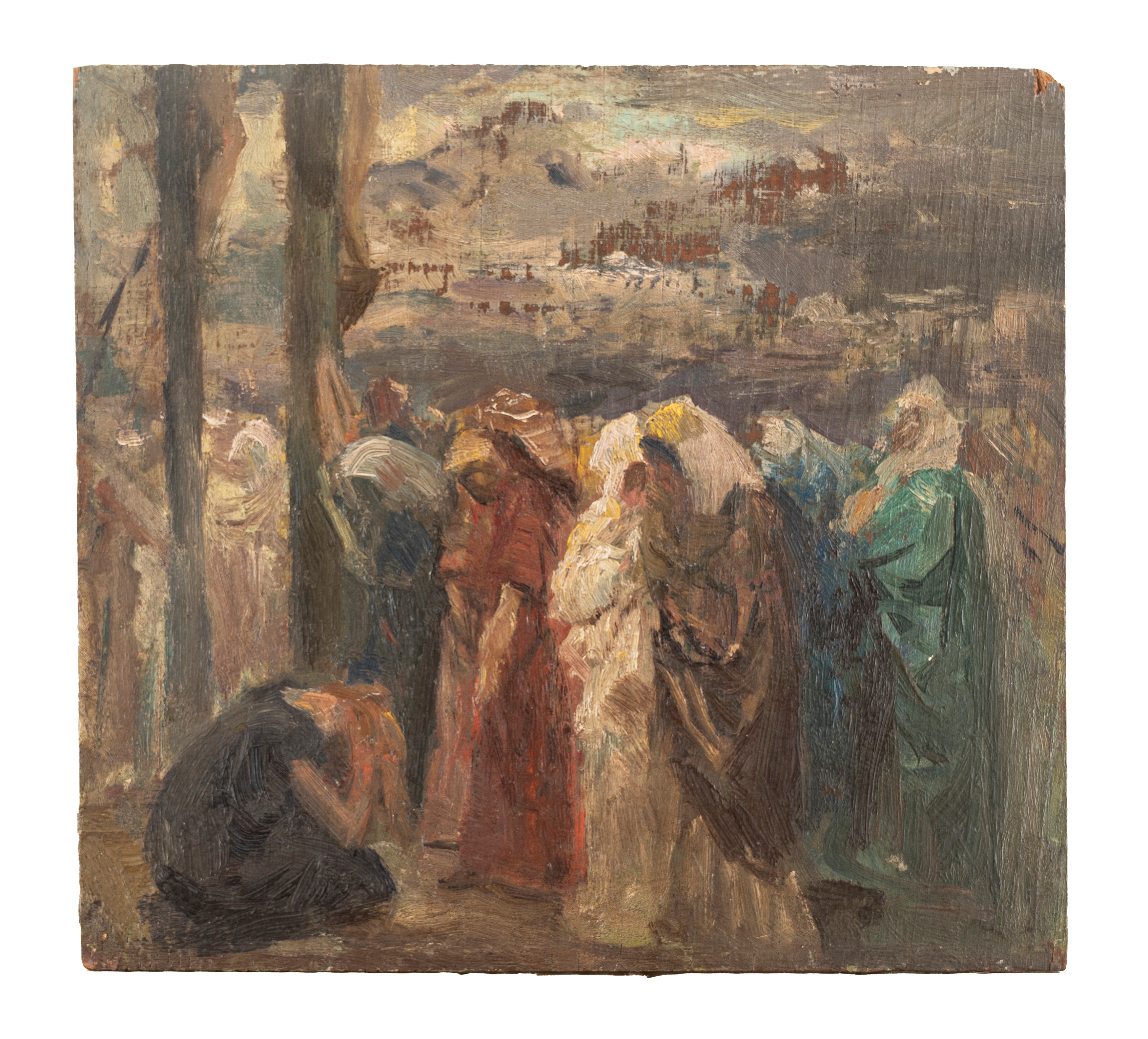 Lotto di tre dipinti, prima metà del secolo XX