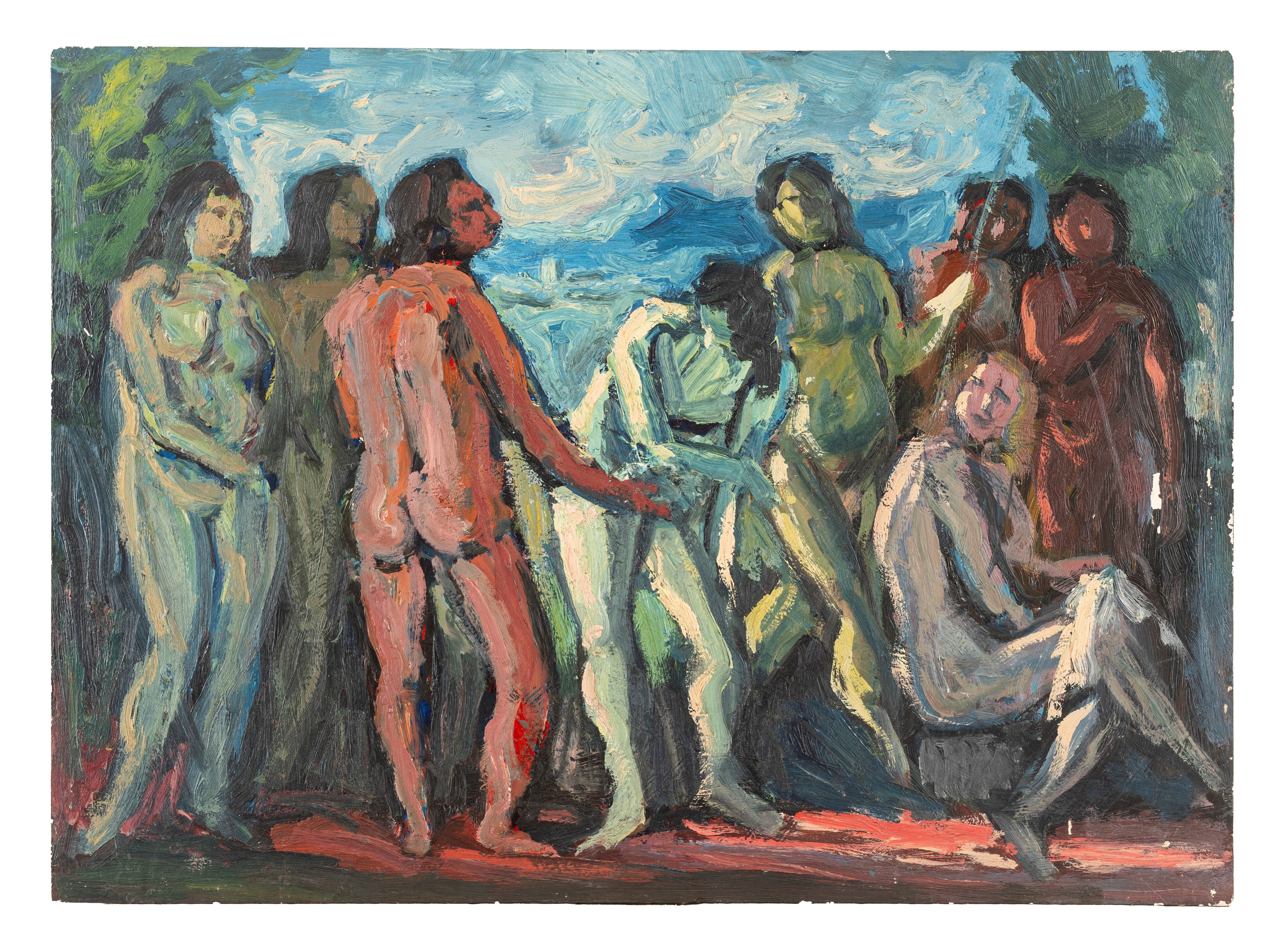 Lotto di tre dipinti, prima metà del secolo XX