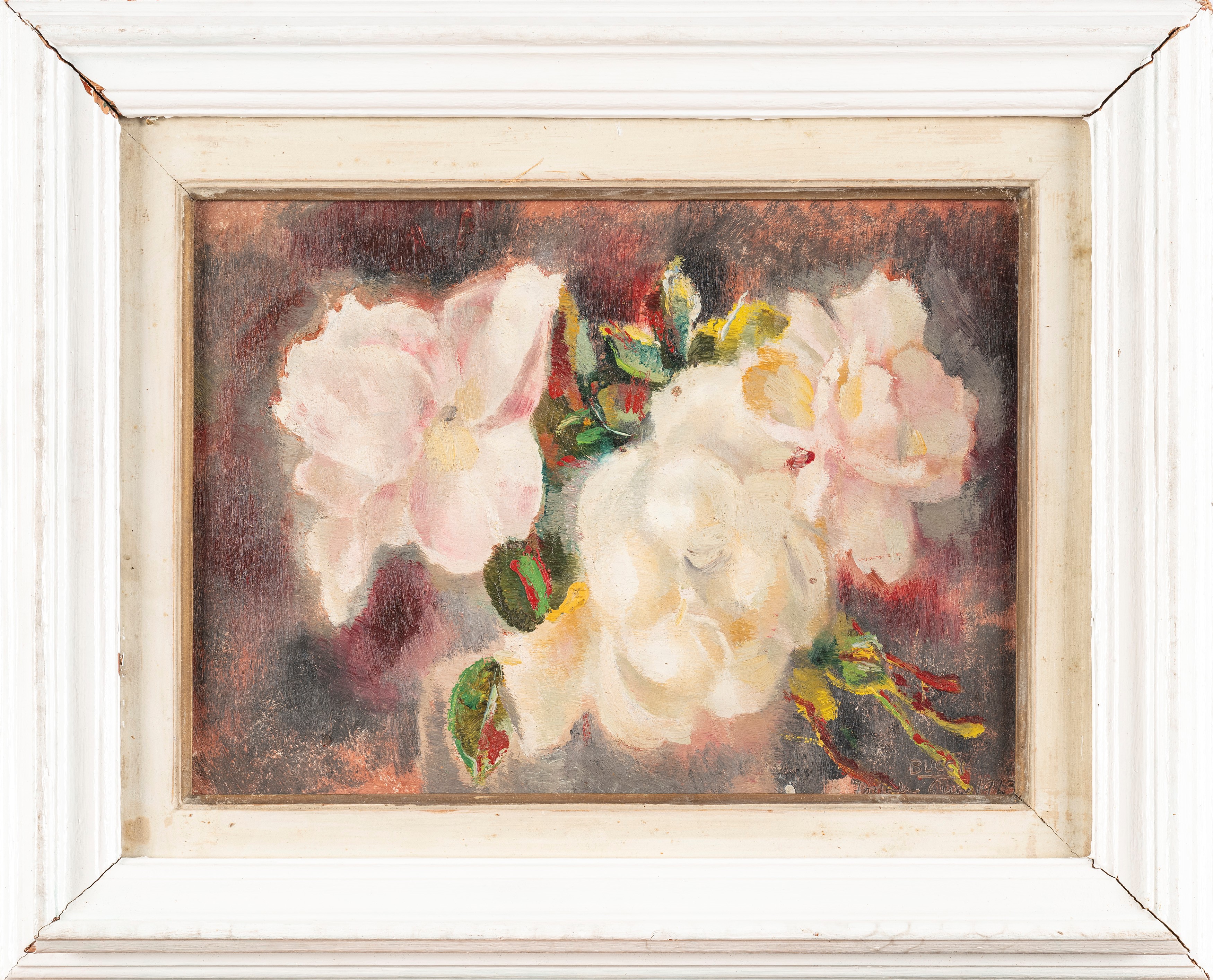 Anselmo Bucci - Rose di Novembre, olio su tavola