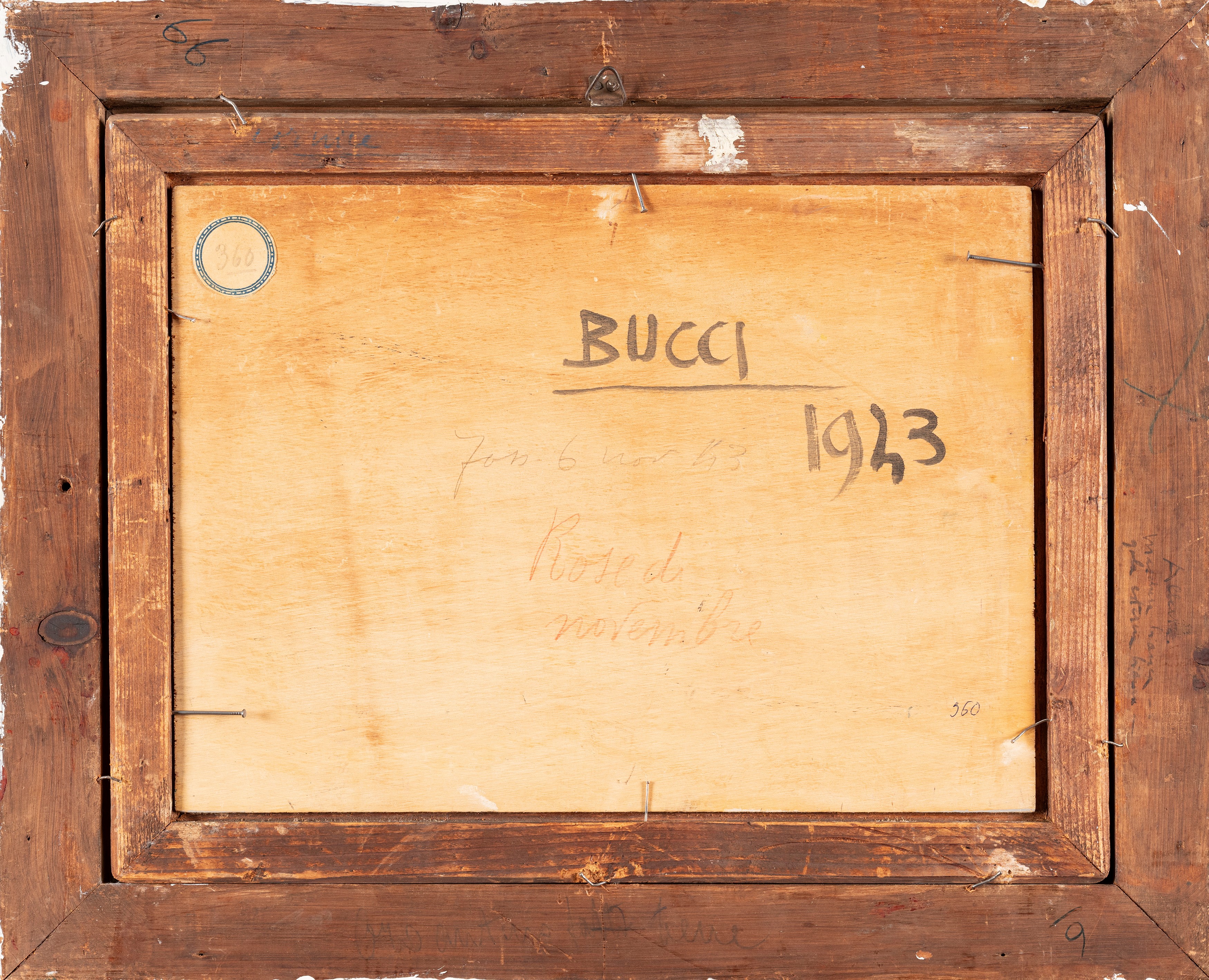 Anselmo Bucci - Rose di Novembre, olio su tavola
