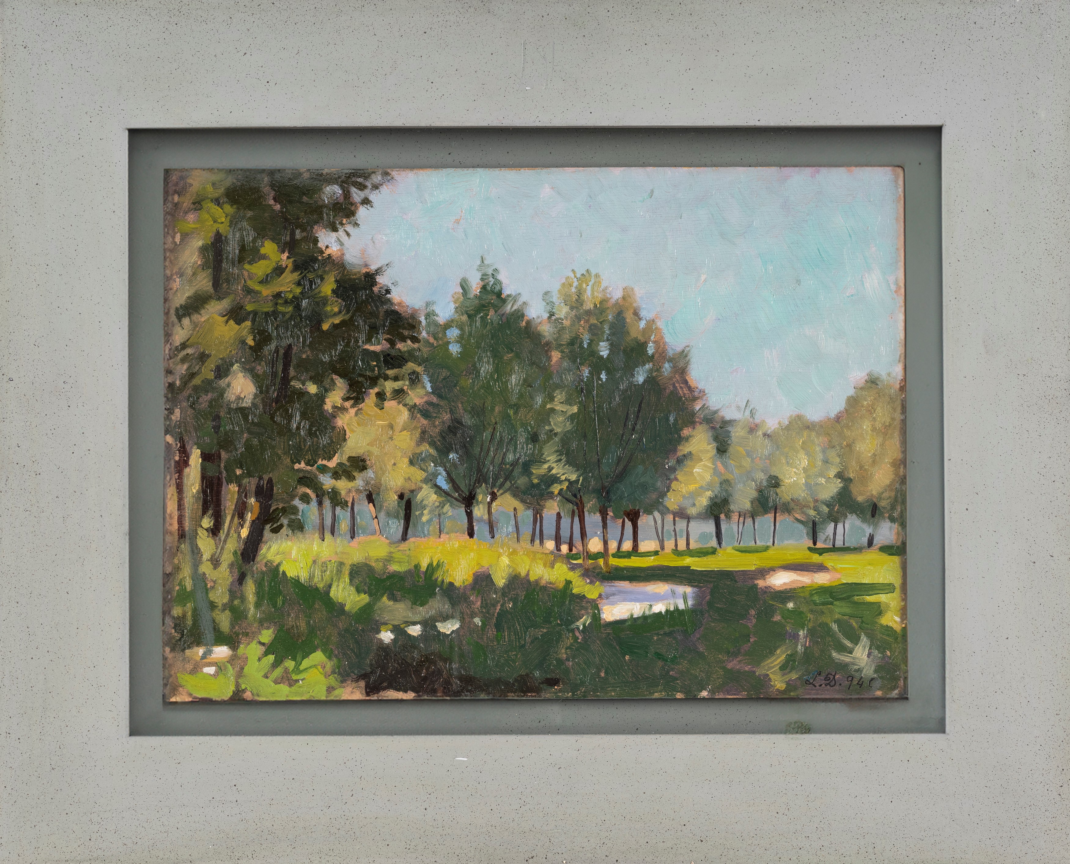 Leonardo Dudreville - Campagna a Feriolo, olio su tavola