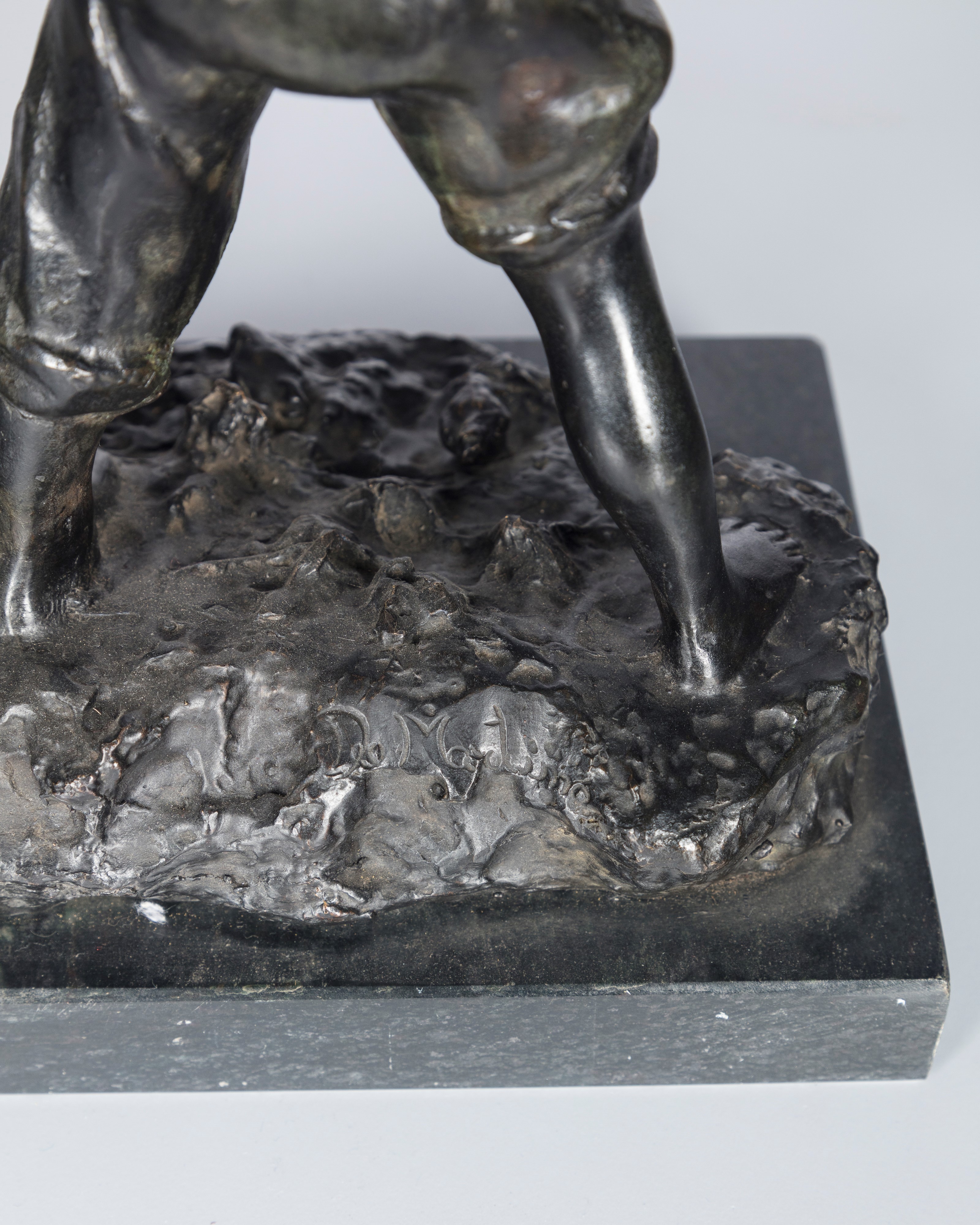 Giovanni De Martino - Guardiano dei tacchini, scultura in bronzo