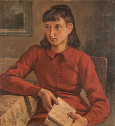 Ritratto di donna, olio su tela