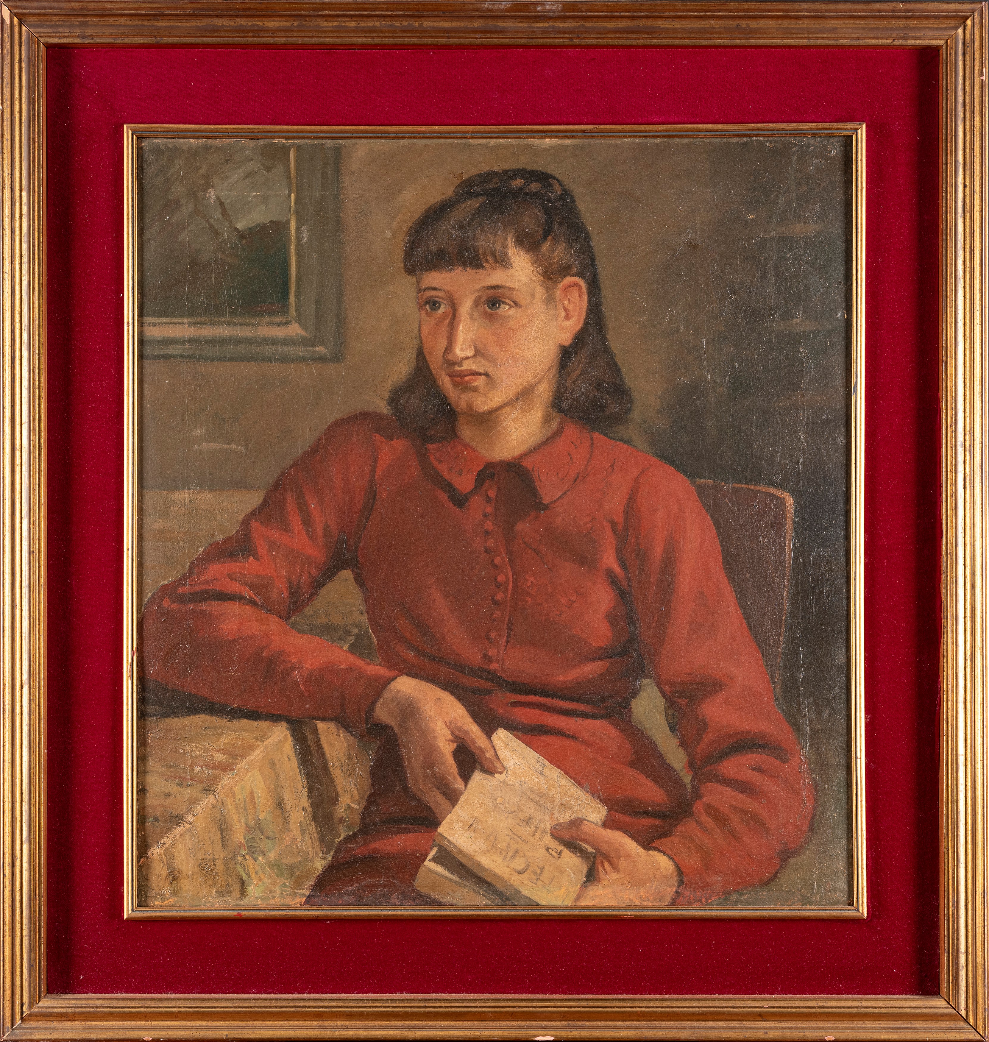 Artista del Secolo XX - Ritratto di donna, olio su tela