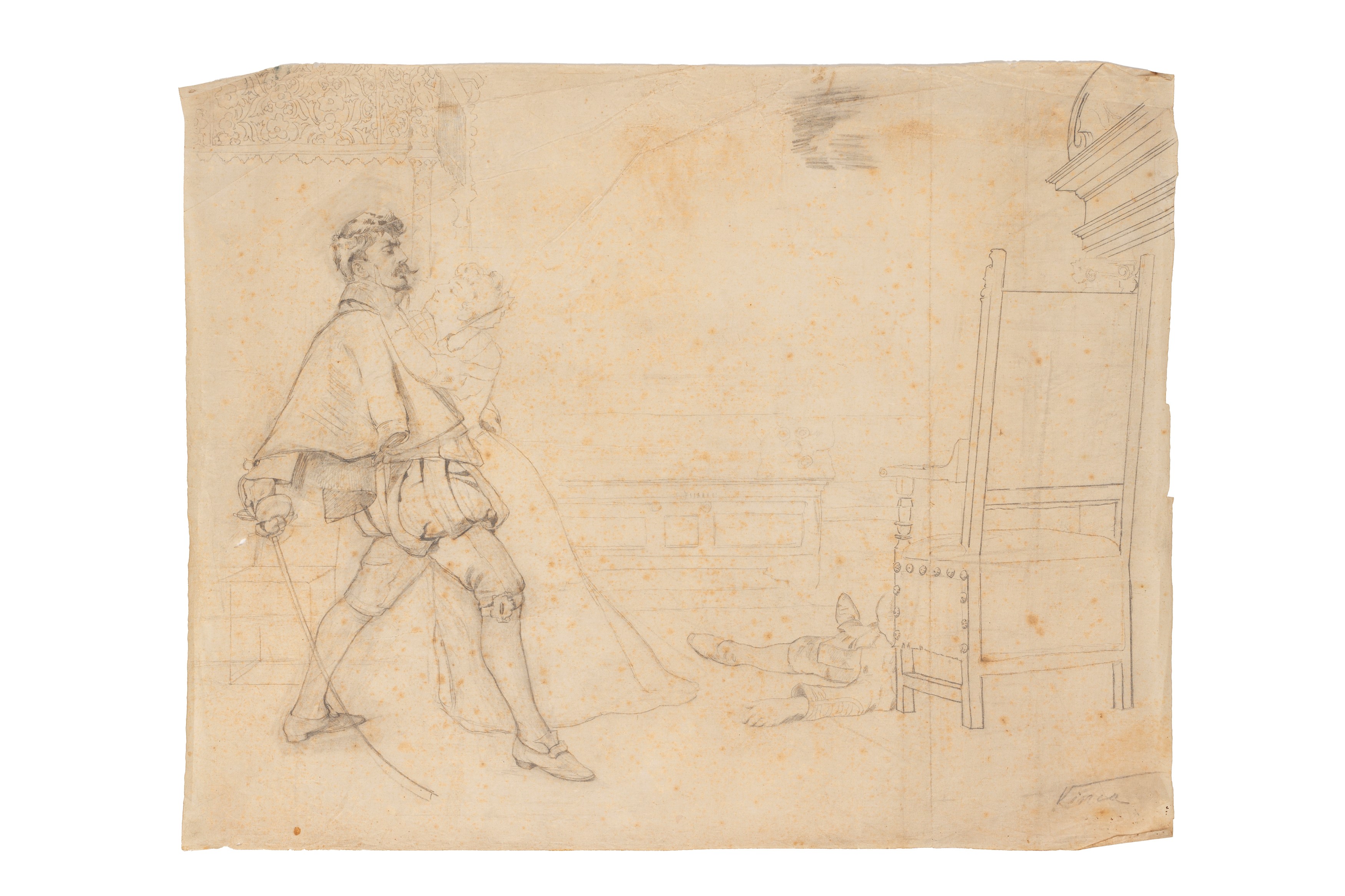 Francesco Vinea - Lotto di Tre Disegni