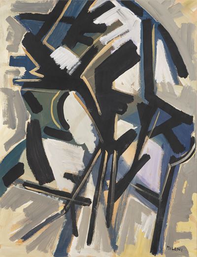 Composizione, tempera su carta