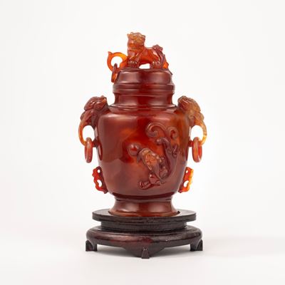 Vaso in Corniola, Cina Secolo XX
