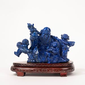  - Gruppo scultoreo in lapislazzuli, Cina secolo XX
