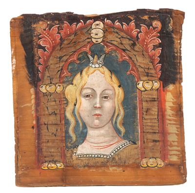 Autore sconosciuto, Ritratto di gentildonna, tempera su tavola