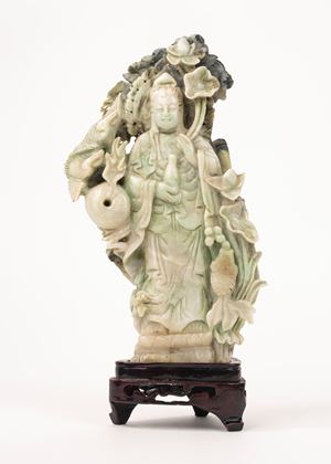  - Guanyin in jade, China, 20th century
