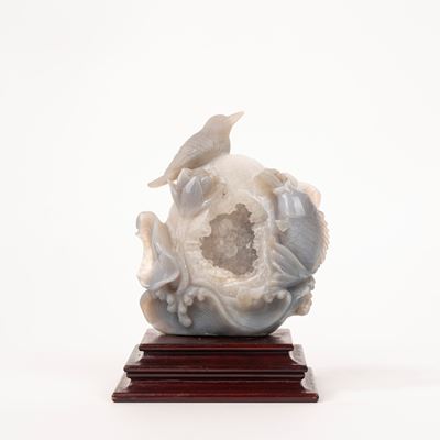 Gruppo Scultoreo in Calcedonio, Cina Secolo XX