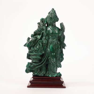 Gruppo Scultoreo in Malachite, Cina Secolo XX