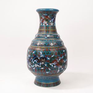  - Large cloisonné enamel vase, China, 20th century