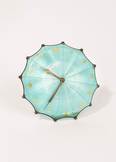 Ombrellino Orologio in Metallo e Smalti, Secolo XX
