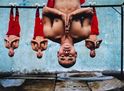 Shaolin Monks Training, stampa a getto d'inchiostro vintage