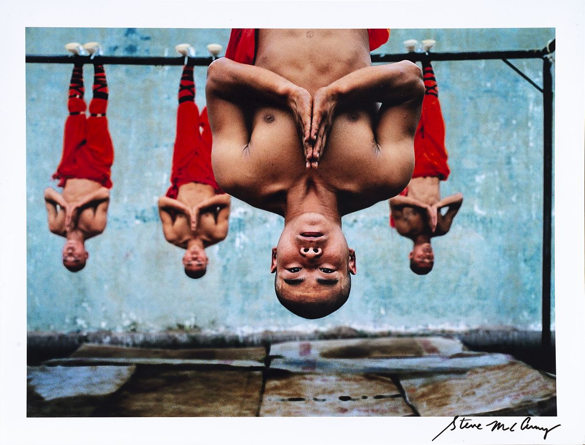 Steve Mccurry - Shaolin Monks Training, stampa a getto d'inchiostro vintage