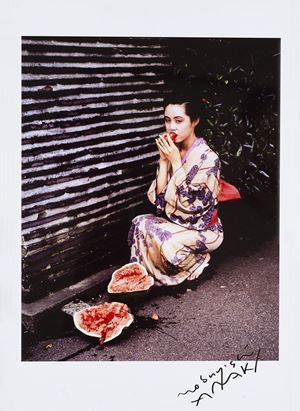 Geisha Girl with Watermelon
