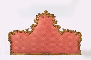 Testata da letto con cornice in legno dorato