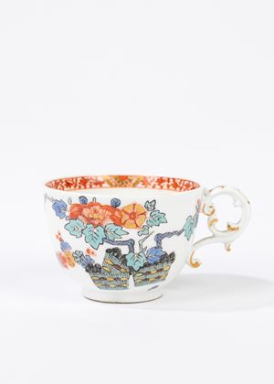 Polychrome porcelain vodka cup