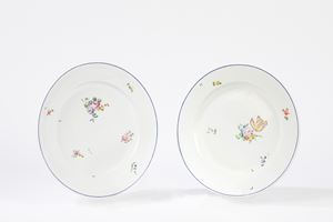 Two polychrome plates. Naples