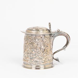  - Tankard in argento. Londra, fine secolo XVII