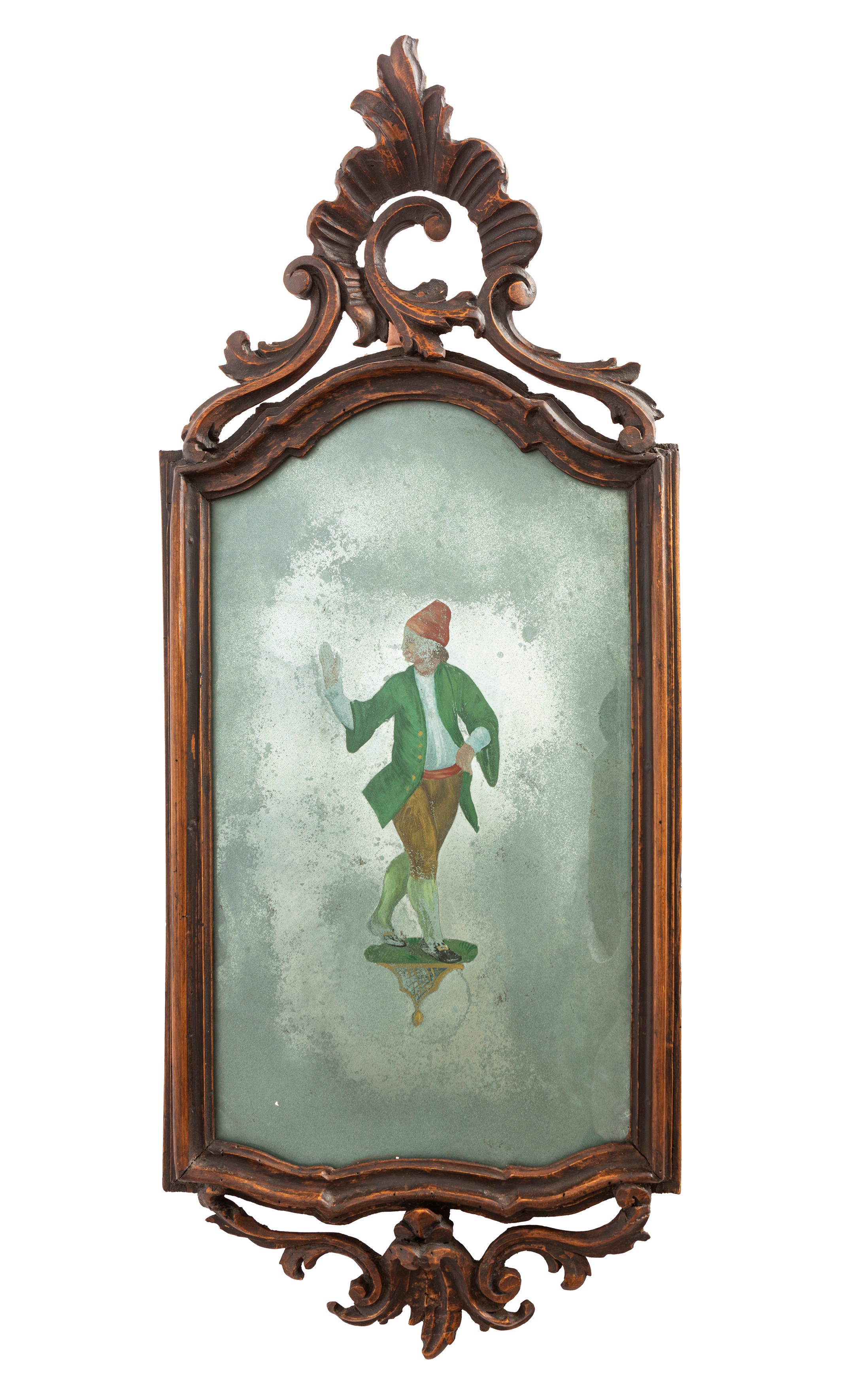 Quattro specchiere in legno intagliato