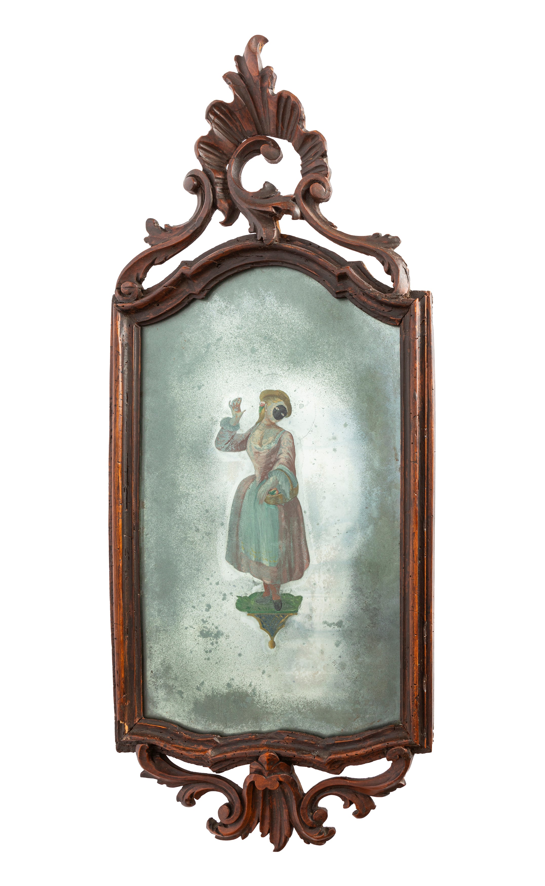 Quattro specchiere in legno intagliato