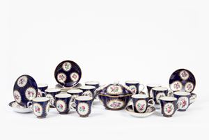 Lot of fourteen cups with saucer and one sugar bowl