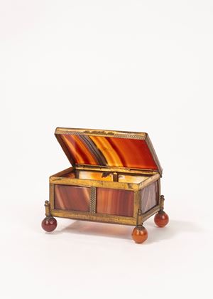 Agate box, 19th century