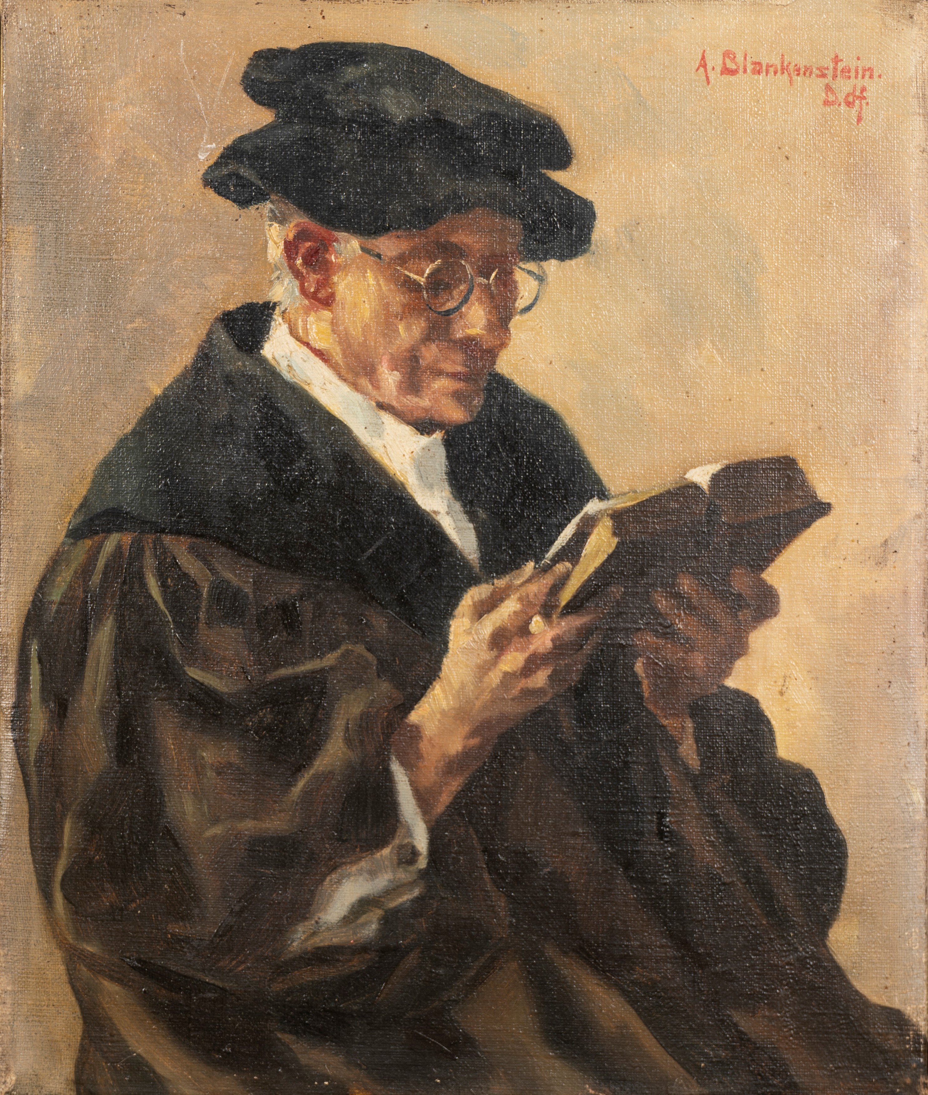 Due Dipinti Raffiguranti Uomini in Lettura, Secolo XIX