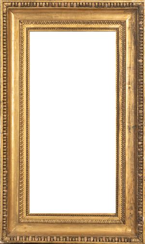 Carved and gilded wooden frame with three orders of carving, 19th century