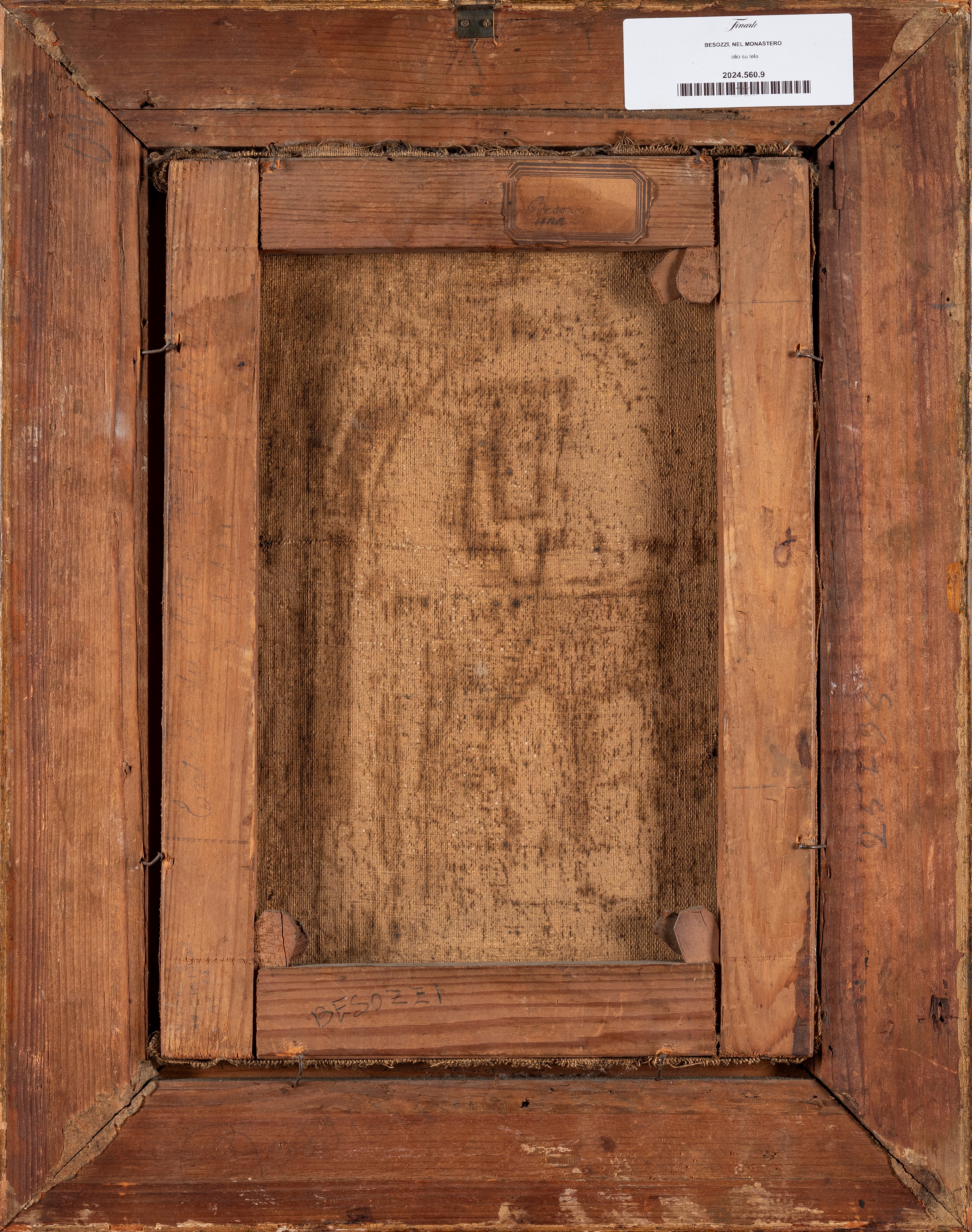 Scuola Lombarda, Secolo XIX - Anonimo, Nel monastero, olio su tela