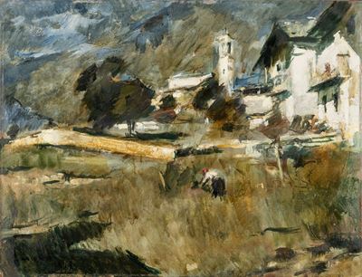 Valle bergamasca, olio su tela, 1927