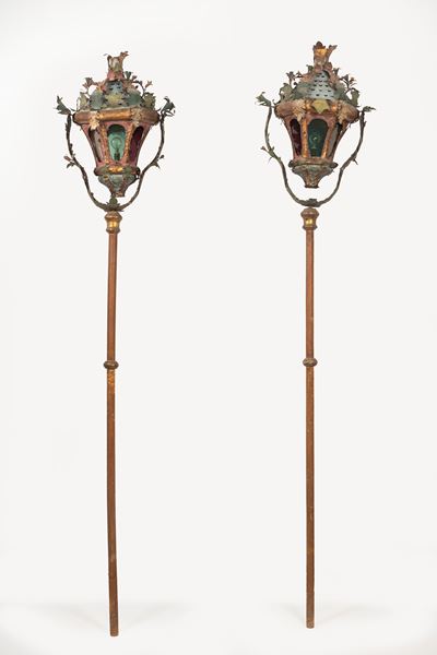 Coppia di Lanterne, Venezia Secolo XVIII
