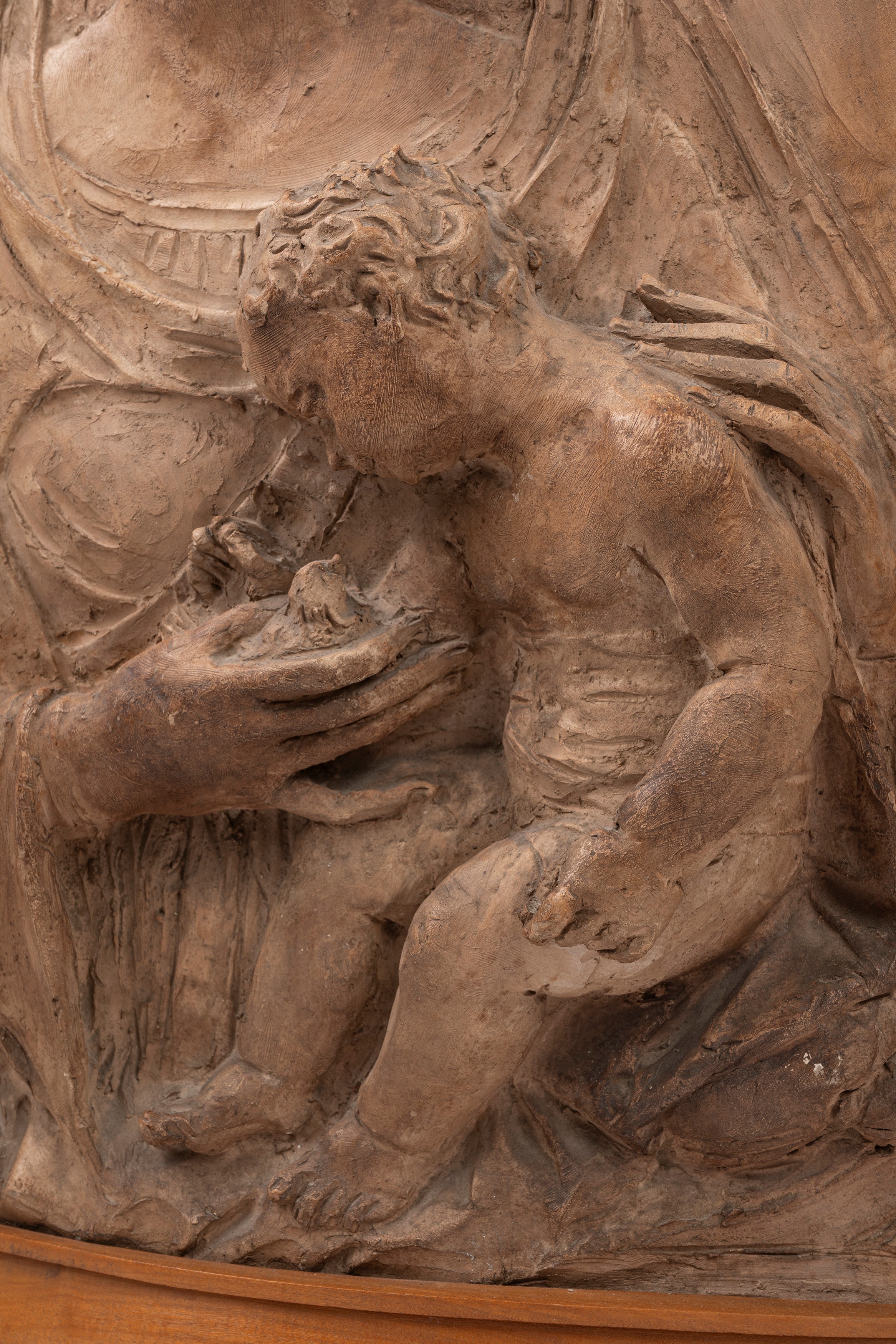 Altorilievo in Terracotta Raffigurante Madonna con Bambino, Secolo XIX